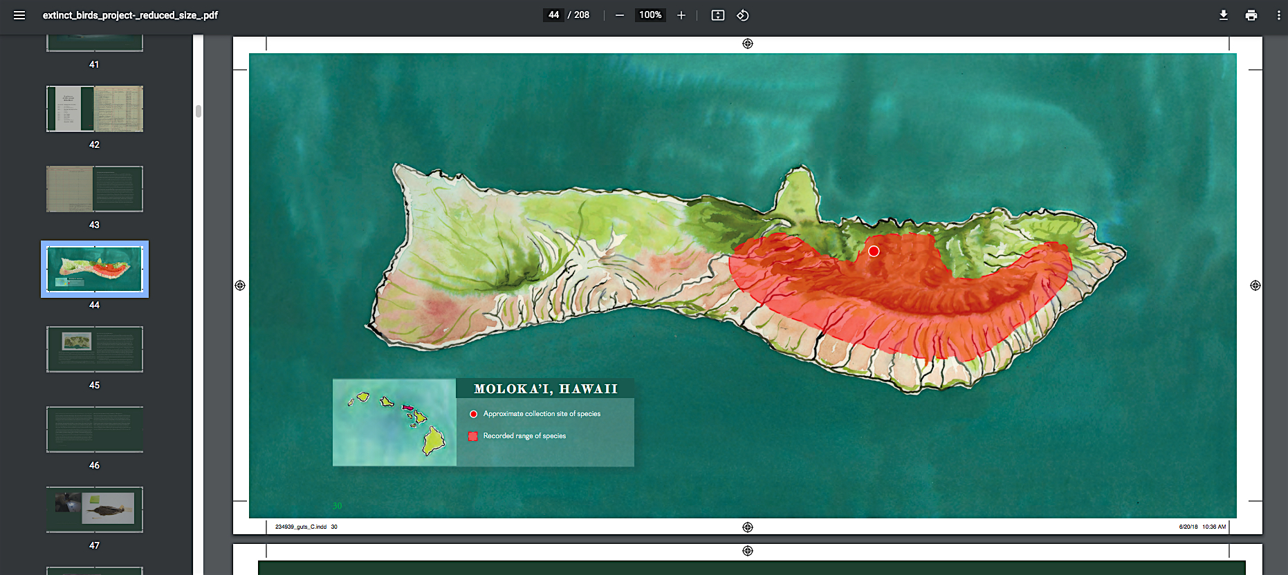 Screen Shot inside extinct birds book